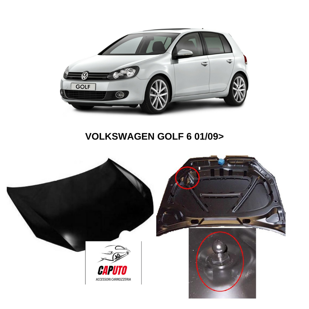 COFANO ANTERIORE CON MOLLA A GAS VW GOLF 6 01/09>