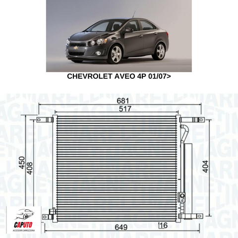 CONDENSATORE CHEVROLET AVEO