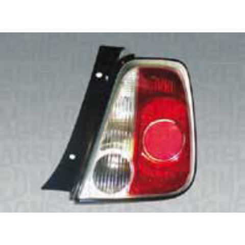 FANALE POSTERIORE/DX FIAT 500 07/07> BORDO BIANCO