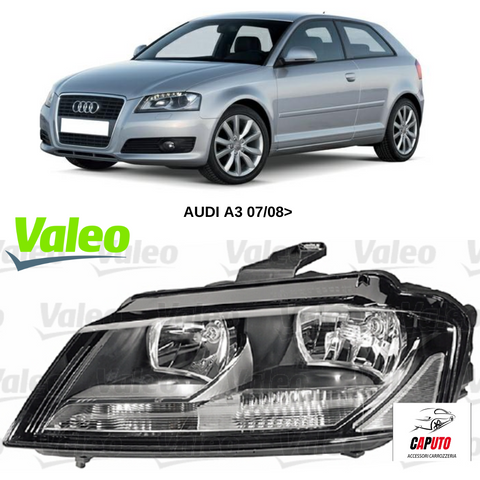 FARO DX 2H7 C/DRL C/MOTORE ELETTRICO AUDI A3 07/08>