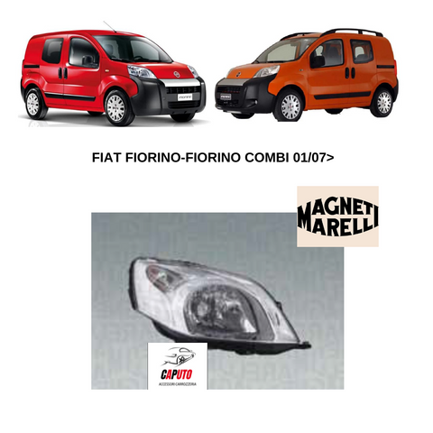 FARO DX H4 CON MOTORE ELETTRICO FIAT FIORINO 01/07>