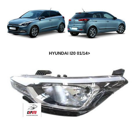 FARO SX H4 PY21 PREDISPOSIZIONE REGOLAZIONE ELETTRICA HYUNDAI I20 01/14>PARABOLA NERA 5P