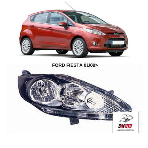 FARO DX H7-H1 C/MOTORE ELETTRICO FORD FIESTA 01/09> PARABOLA NERA