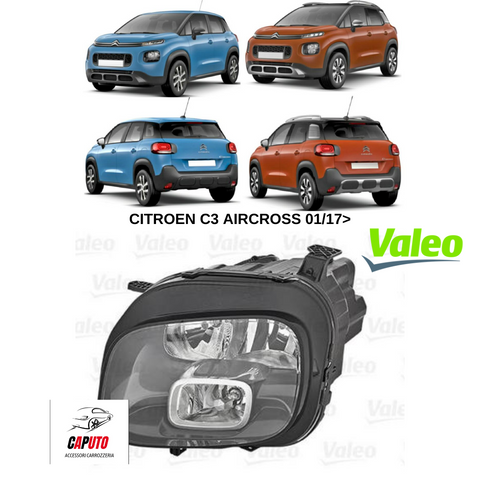 FARO SX C/FENDINEBBIA+LUCE DI SVOLTA CITROEN C3 AIRCROSS 01/17>C/LOGO