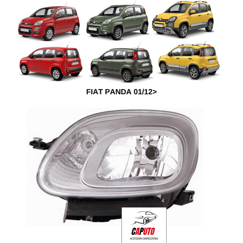 FARO DX H4 C/MOTORE ELETTRICO FIAT PANDA 01/12>