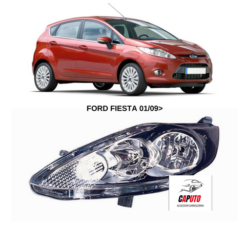 FARO SX H7-H1 C/MOTORE ELETTRICO FORD FIESTA 01/09> PARABOLA NERA