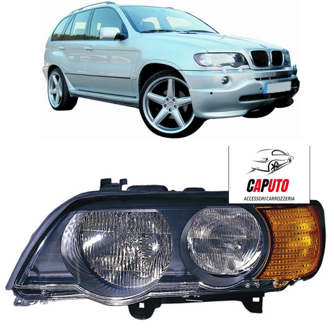 FARO SX H7-HB3 C/FANALINO ARANCIO C/MOTORE ELETTRICO BMW X5 E53 09/99>12/03