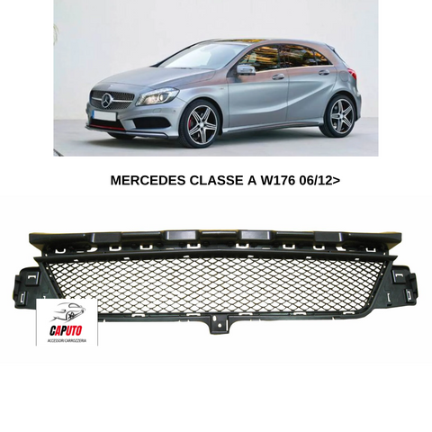 GRIGLIA PARAURTI ANTERIORE CENTRALE MERCEDES CLASSE A W176 06/12> AMG