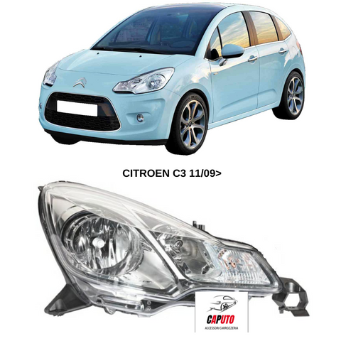 FARO DX H1-H7 C/MOTOR ELETT CITROEN C3 11/09> BIANCO.