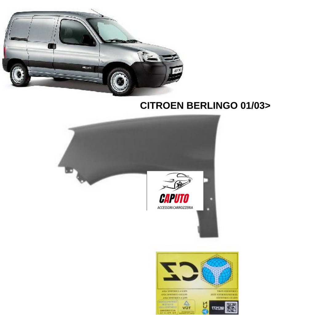 PARAFANGO ANTER/SX C/FORI MODANATURA CITROEN BERLINGO-PEUGEOT PARTNER-RANCH 01/03>12/07