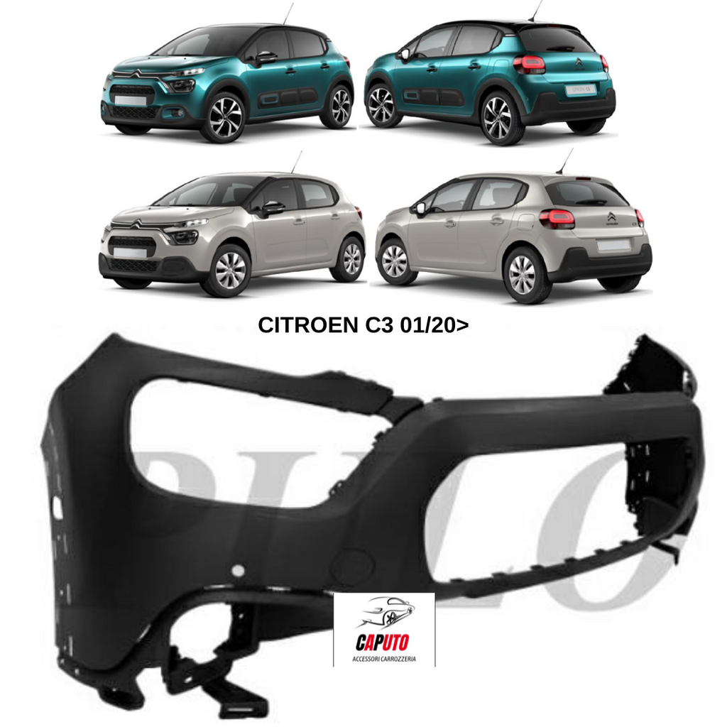 PARAURTI ANTERIORE PRIMER+PDC+FORI TERMINALI PER CITROEN C3 01/2020>