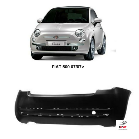 PARAURTI POSTERIORE PRIMERIZZATO C/FORI MODANATURA FIAT 500 07/07> -TUV-ES-