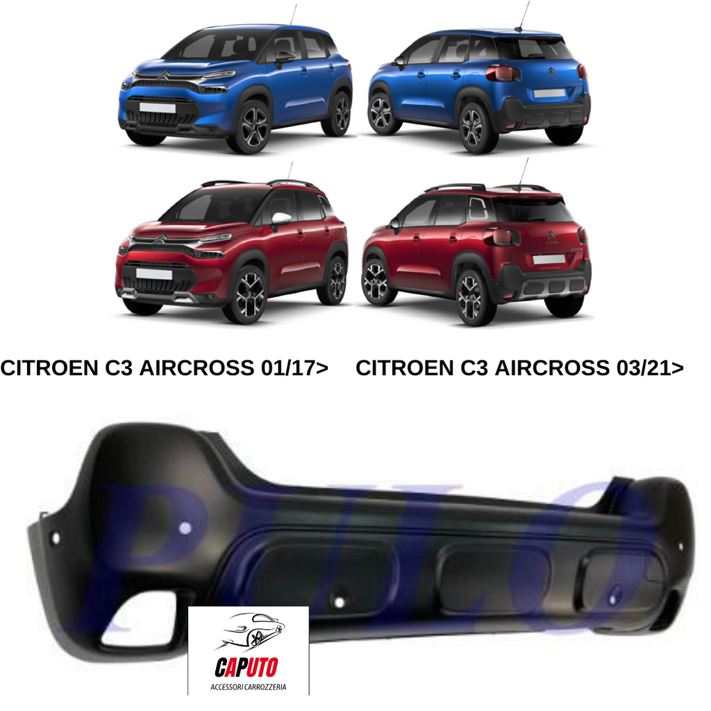 PARAURTI POSTERIORE PRIMERIZZATO C/PDC-PA CITROEN C3 AIRCROSS 01/17>