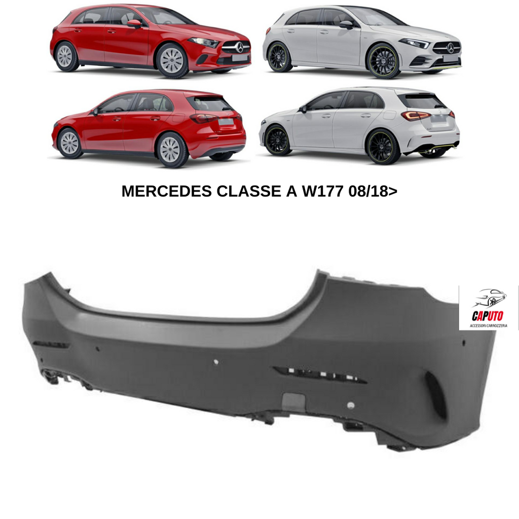 PARAURTI POSTERIORE PRIMERIZZATO C/PDC MERCEDES CLASSE A W177 08/18> 4P AMG