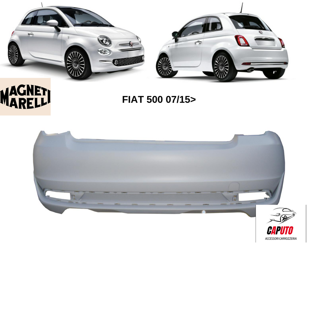 PARAURTI POSTERIORE PRIMERIZZATO FIAT 500 S 07/15>