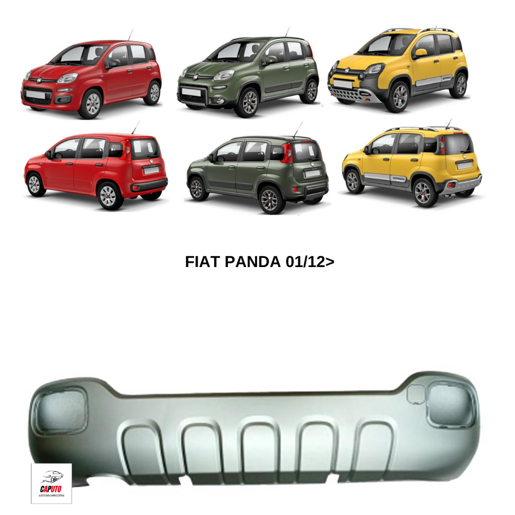 SPOILER PARAURTI POSTERIORE ARGENTO FIAT PANDA CROSS 01/12>